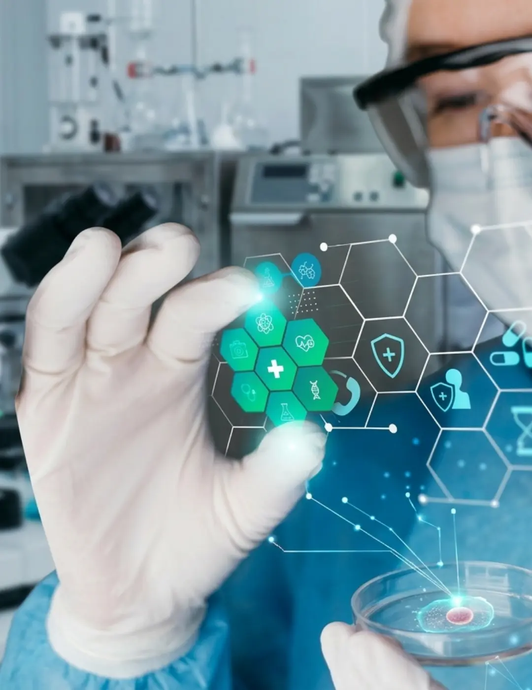 Doctor reviewing patient data on a tablet.